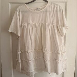 🤍 Chic Soul Tiered Ruffle Babydoll Top – 1X 🤍